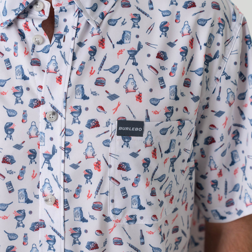 Performance Button Up in Grillmaster | Burlebo