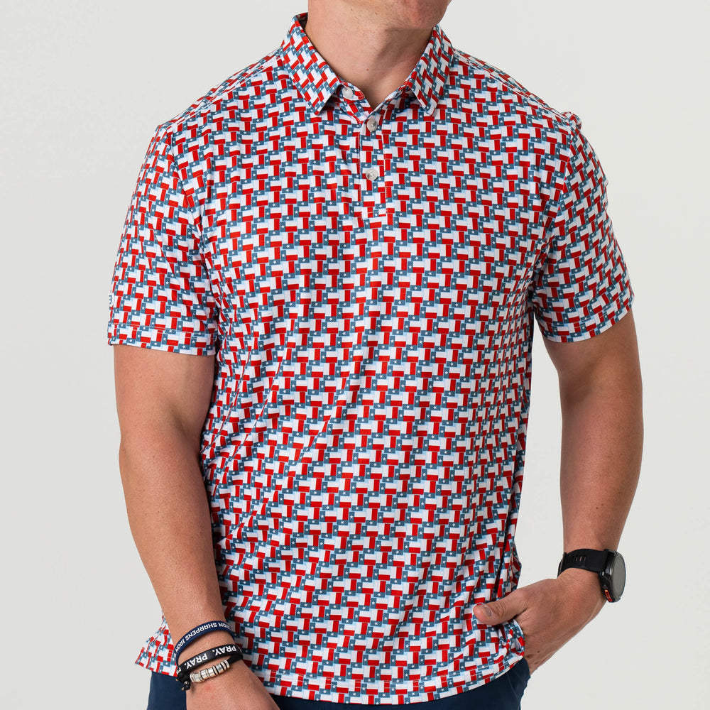 Performance Polo in Texas Flag | Burlebo