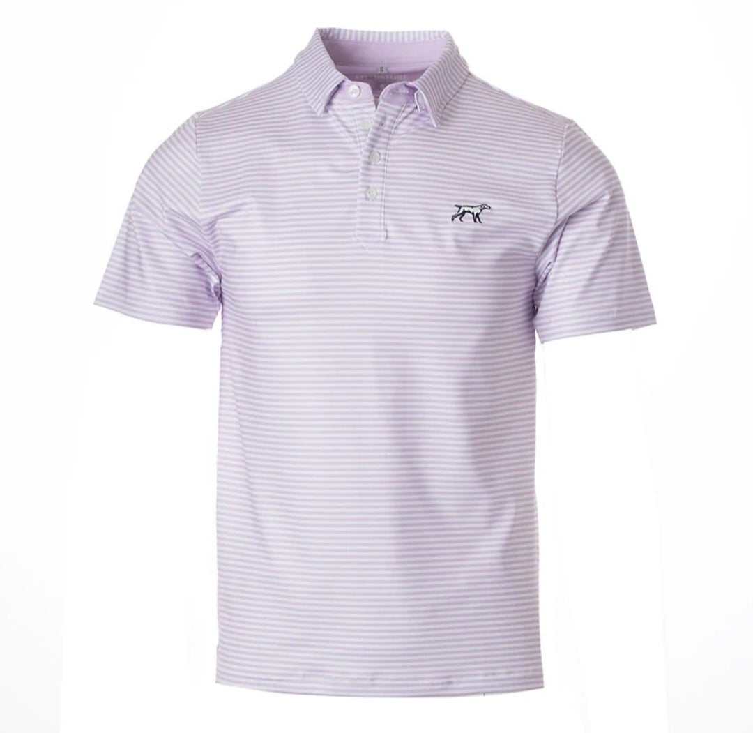 The Youth Marshall Polo in Lavender/White |Fieldstone