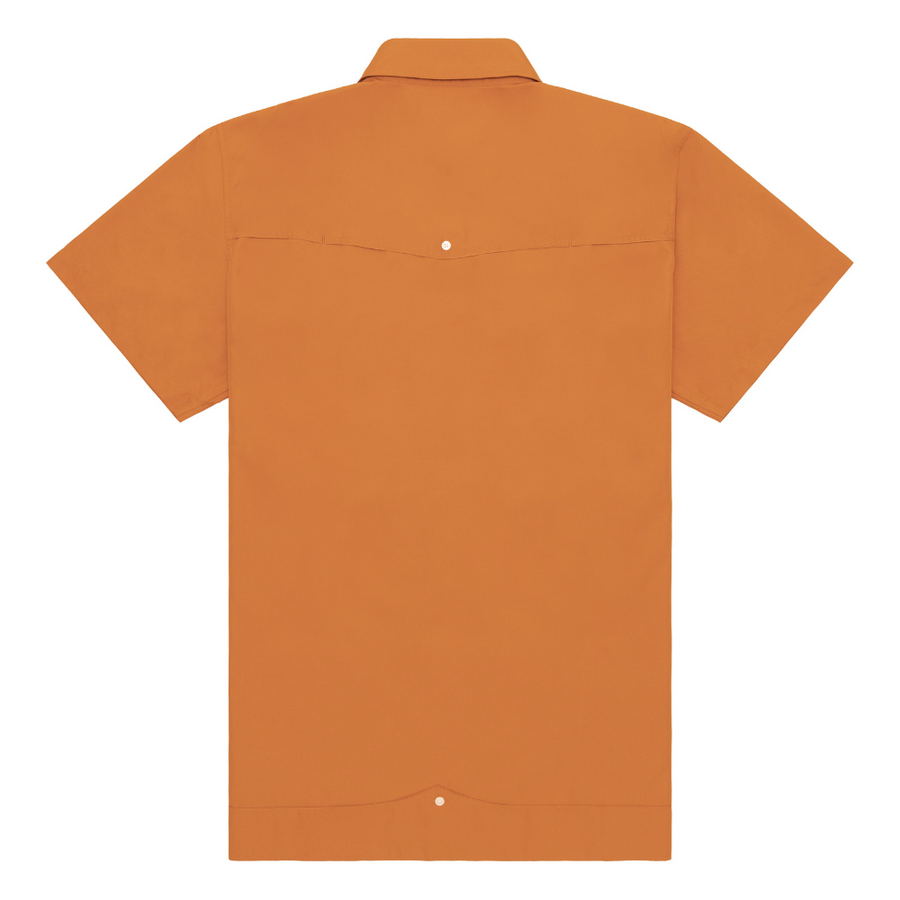 Guayabera LIbre in Solid Burnt Orange | Texas Standard