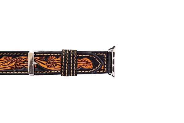 Eagle Mesa Hand-Tooled Leather Watchband | Myra