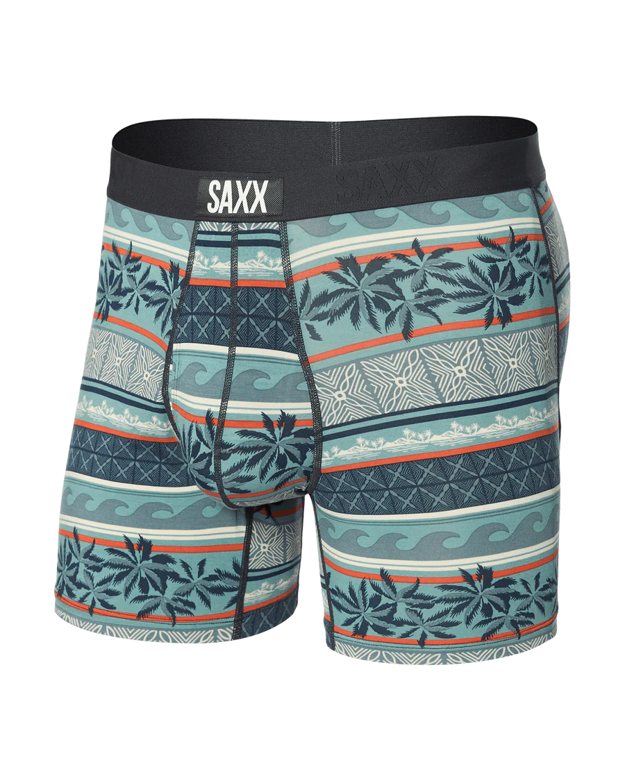 ULTRA SUPER SOFT BB FLY-BEACH SHACK STRIPE- TEAL | SAXX