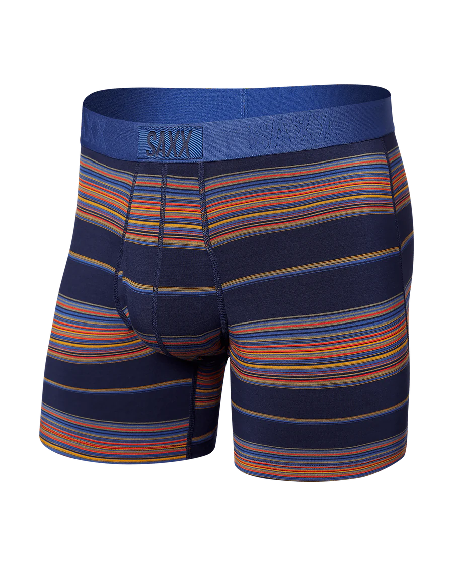 Ultra Super Soft Boxer Brief Horizon Stripe in Navy | SAXX