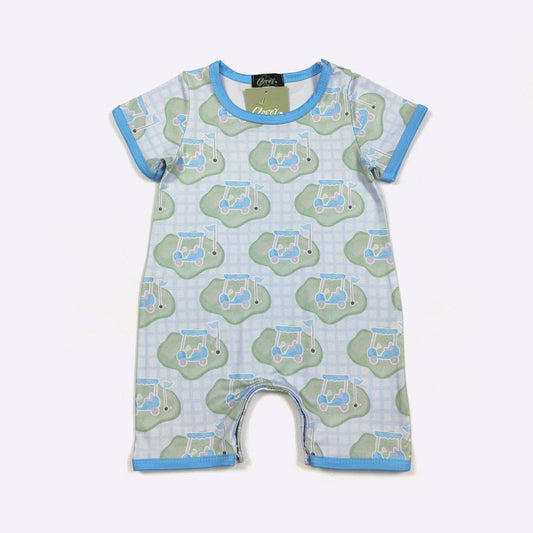 Golf Cart Boy Romper | Clover Cottage