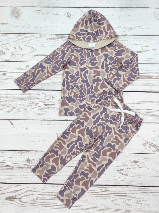 Boys Camouflage Print Top Pants Set| SK