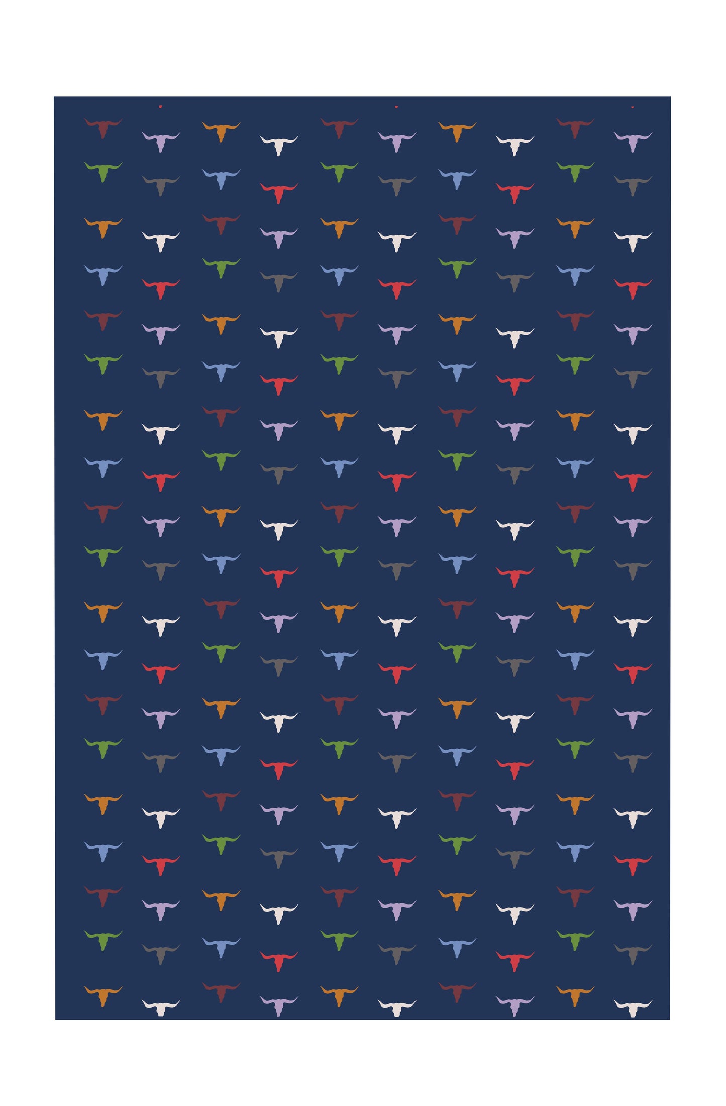 Double Sided Longhorn Tea Towel
