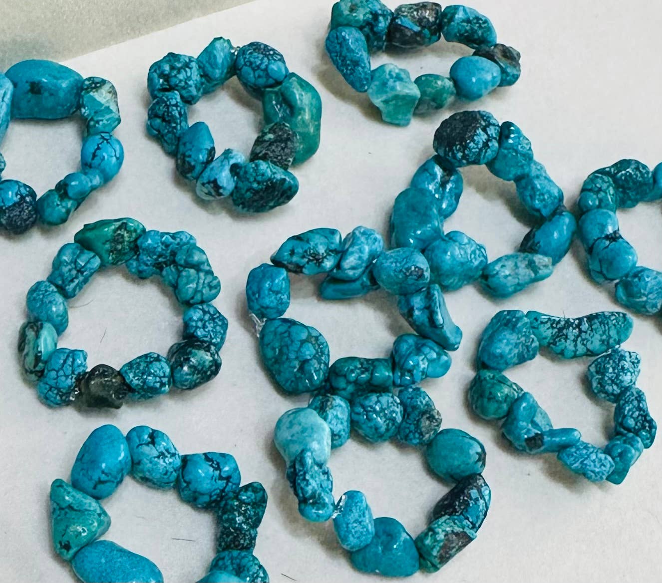 Chunky Turquoise Bandana Stretch Charm 