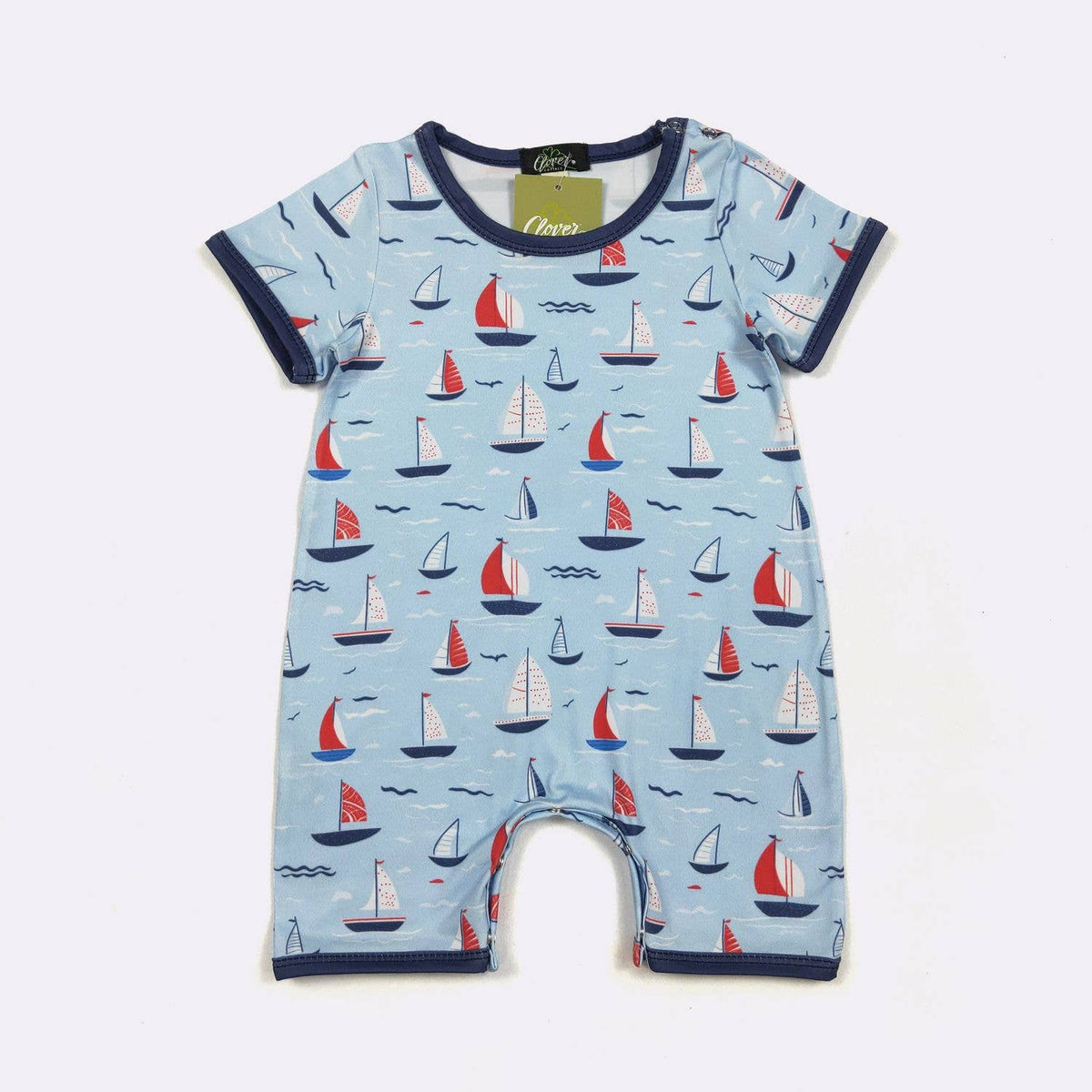 Sail Away Boy Romper | Clover Cottage
