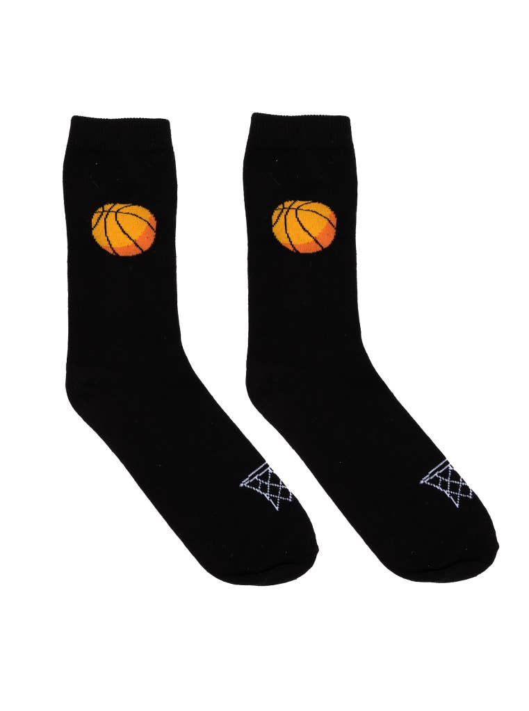 3D Packaged Crew Socks - Basketball - Black | Living Royal