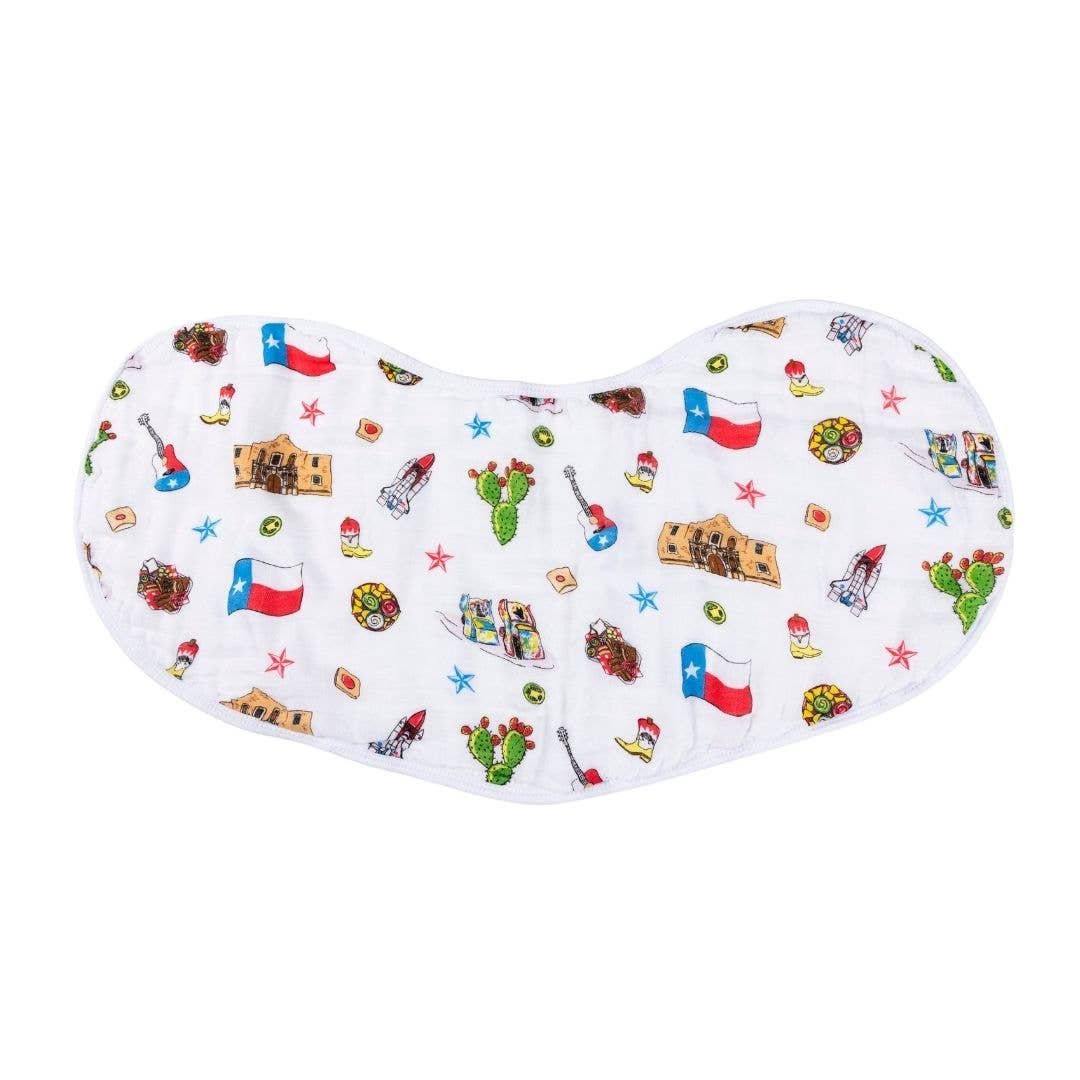 2-in-1 Burp Cloth and Bib: Texas Baby (Unisex) | Little Hometown