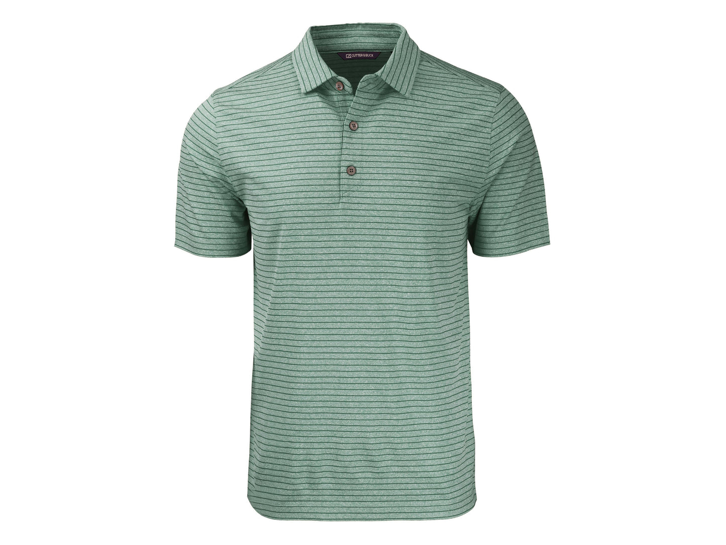 Cutter & Buck Forge Eco Heather Stripe Recycled Mens Polo: College Purple Heather / XXL / MCK01303