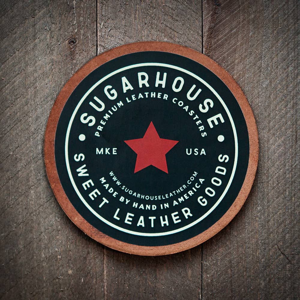 Sugarhouse Leather - Call Me Old Fashioned Leather Coaster