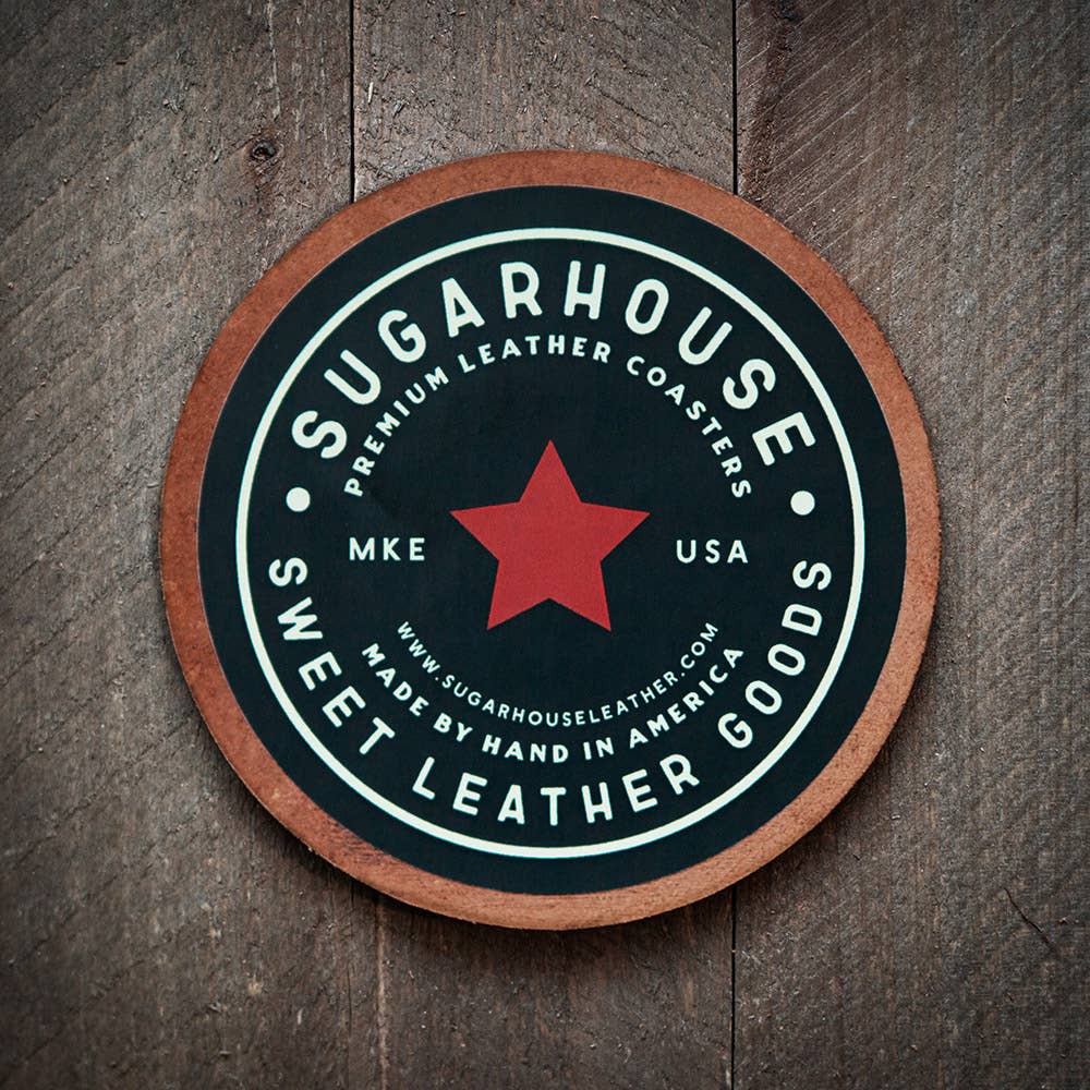 12 Gauge Leather Coaster