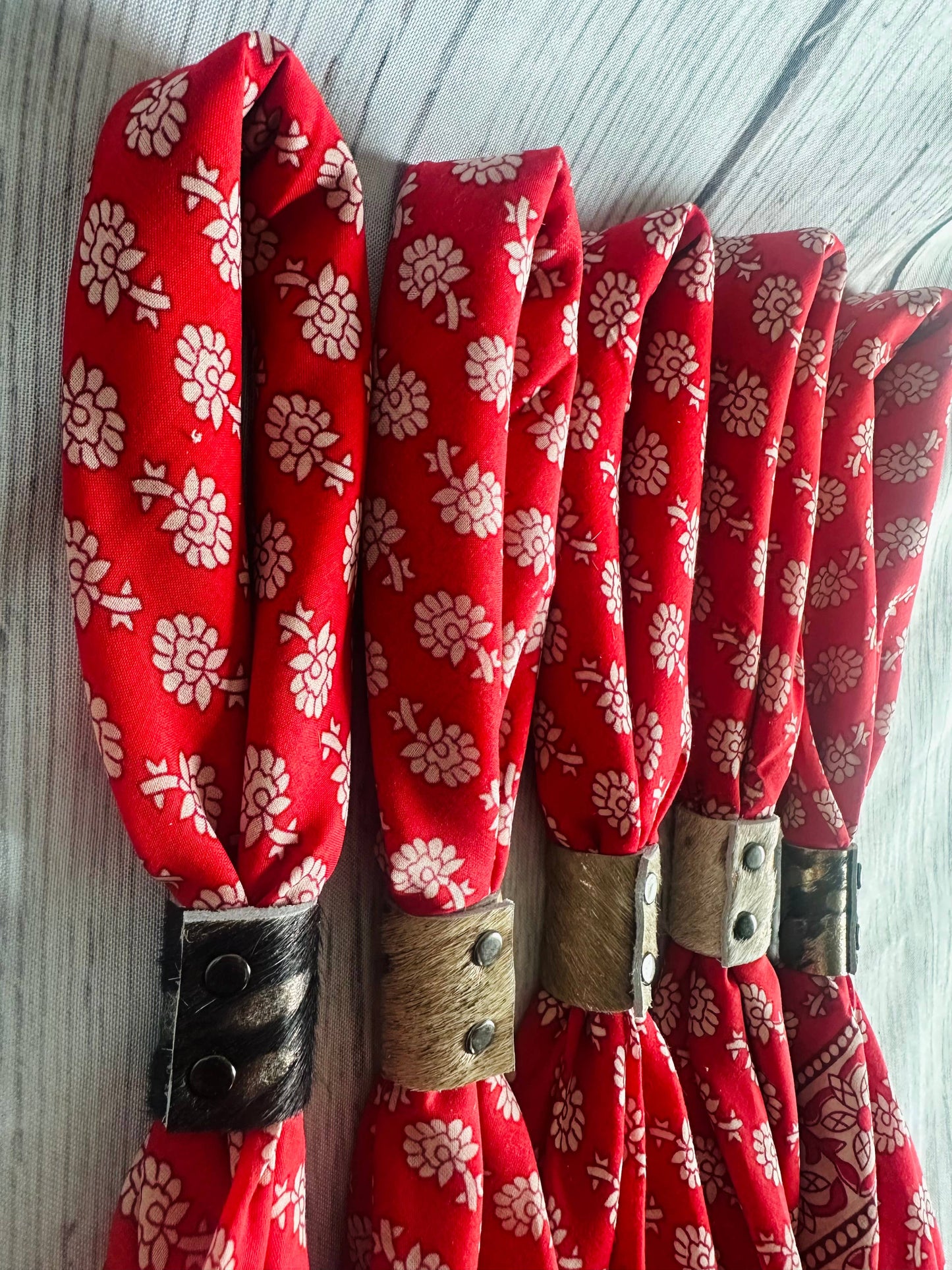 Red Floral Bandanas