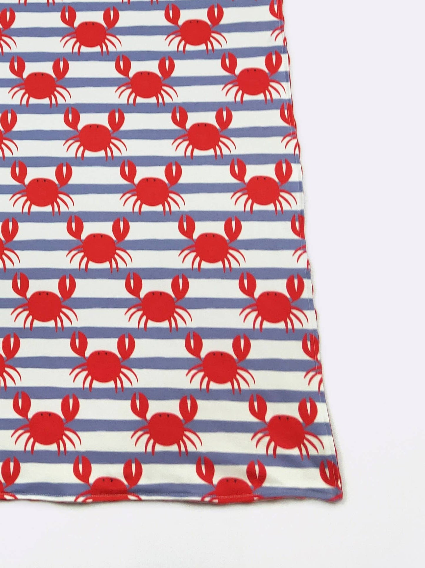 Blue Stripe Crab Blanket | Clover Cottage