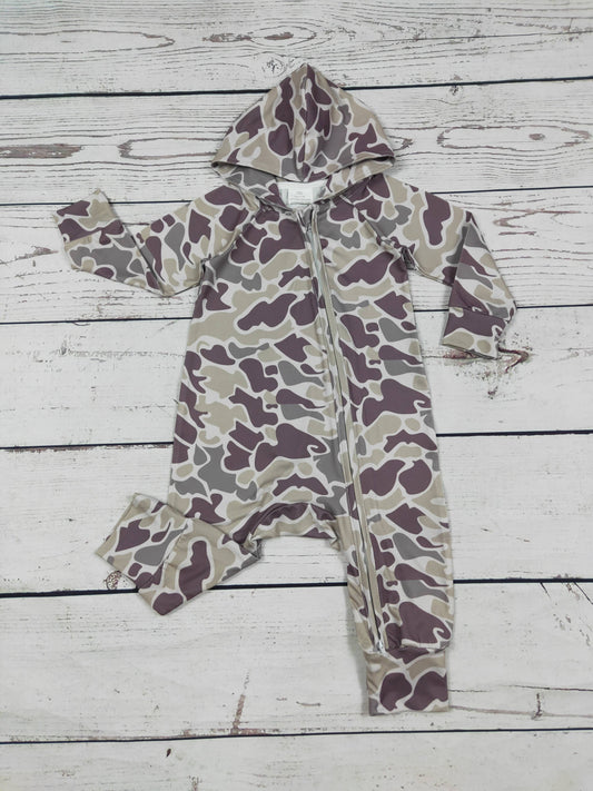 sassy kids palace - Baby Boys Camouflage Printed Romper With Zipper