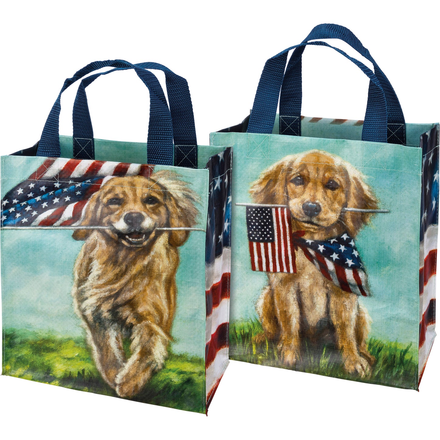 Dogs & Flags Daily Tote | Primitives by Kathy