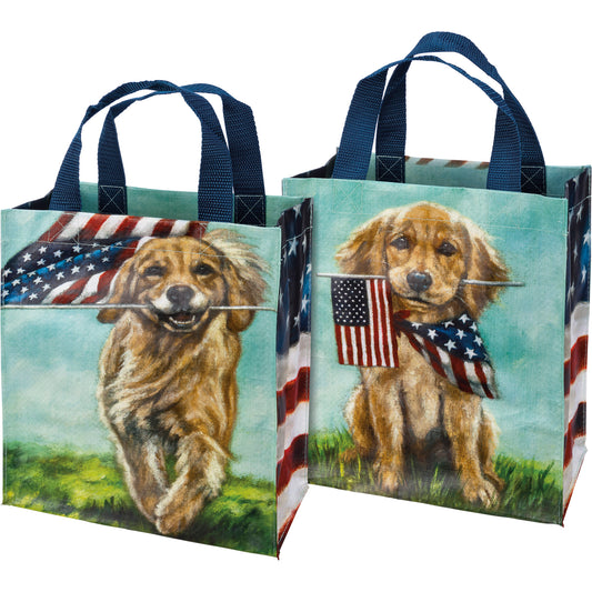 Dogs & Flags Daily Tote | Primitives by Kathy