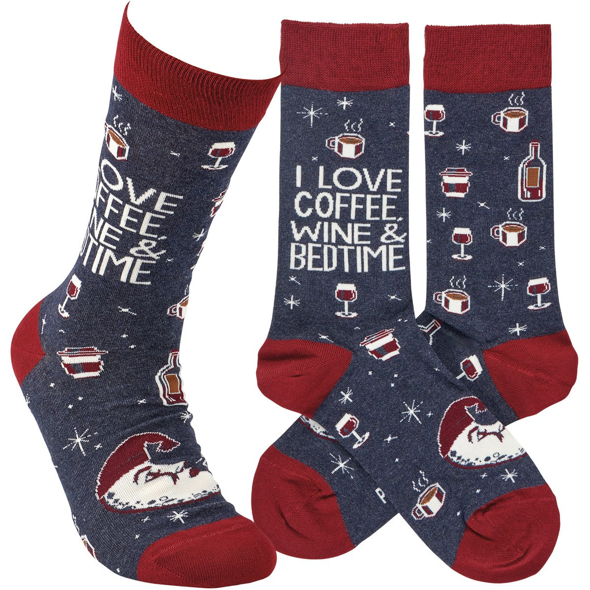 I Love Coffee, Wine, & Bedtime Socks | Primitives by Kathy