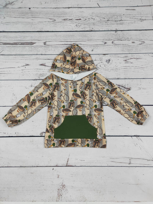 Mallard Printed Baby Boy Hoodie