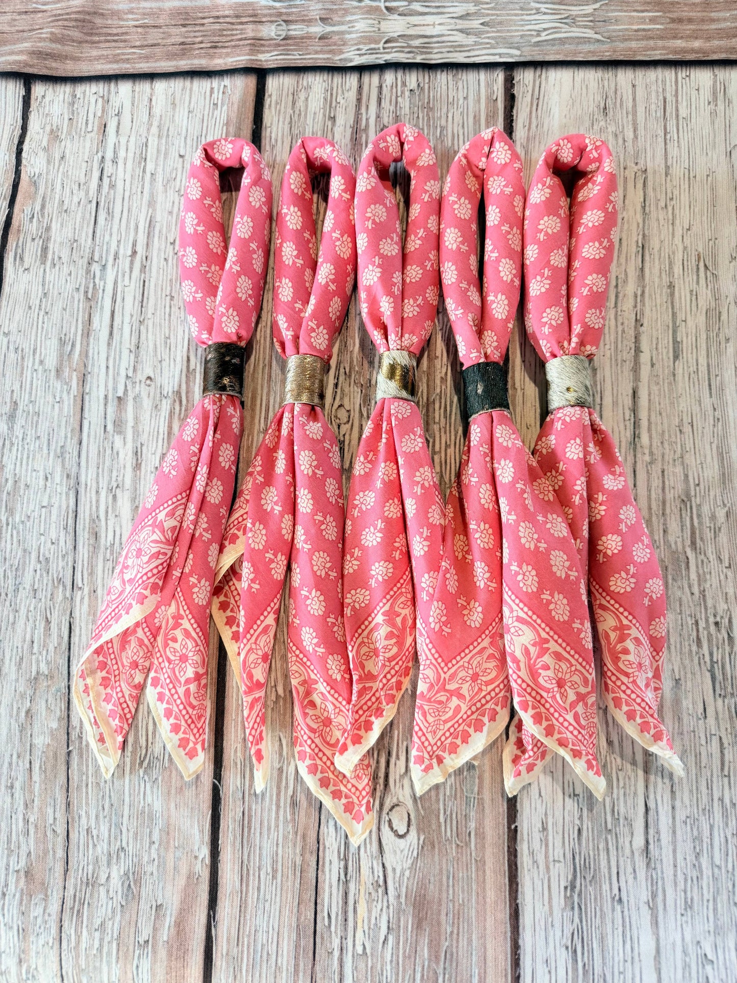 Pink Floral Bandanas 