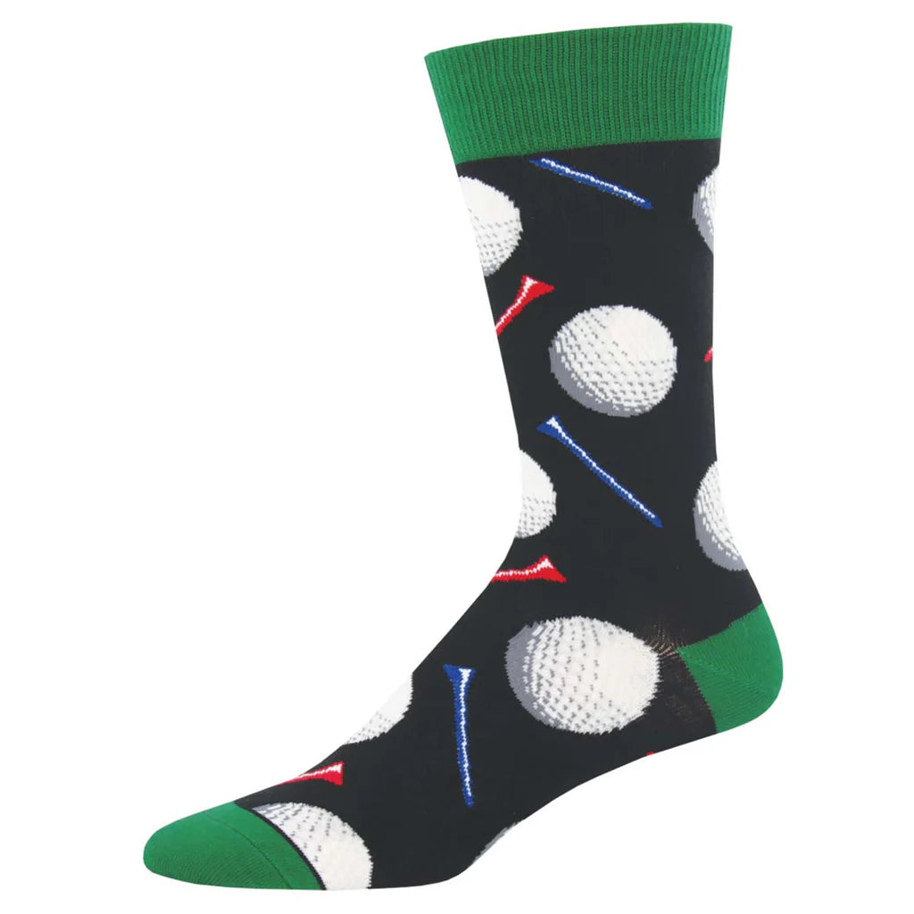 Tee It Up Socks in Black | Socksmith