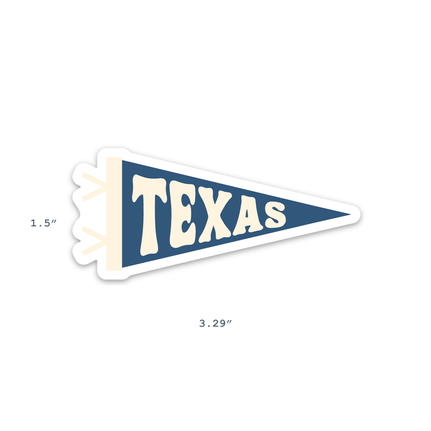 Texas pennant sticker