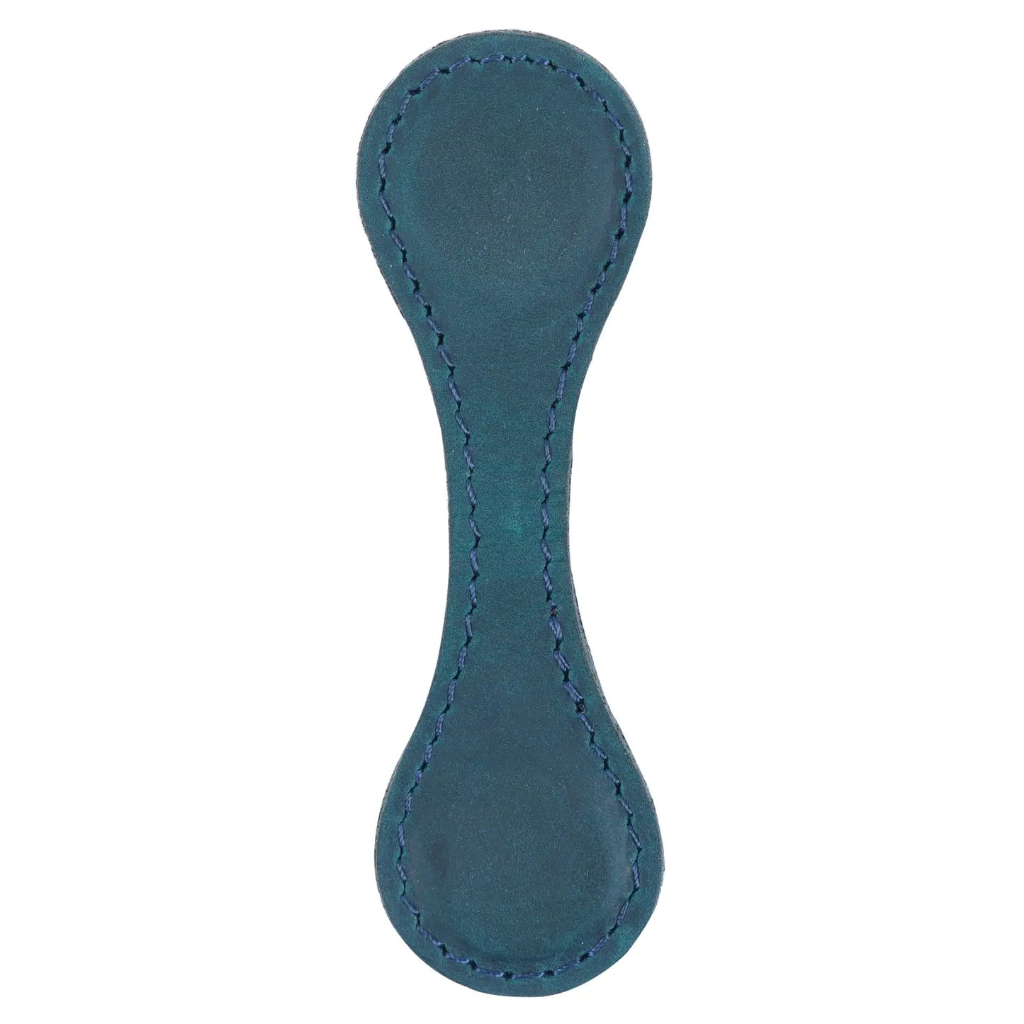 Leather Magnetic Bookmark, Handmade Leather Book mark: Blue