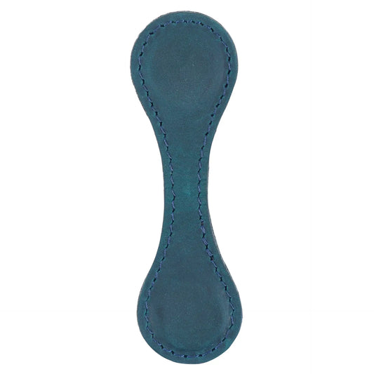 Leather Magnetic Bookmark, Handmade Leather Book mark: Blue