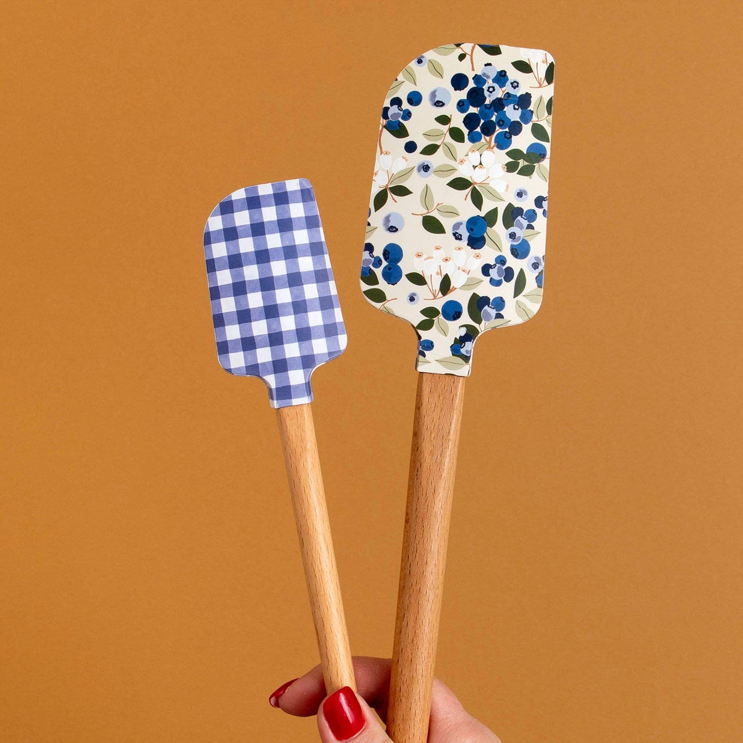 Blueberry Field Silicone Kitchen Spatulas - Set of 2 |Paper Farm Press