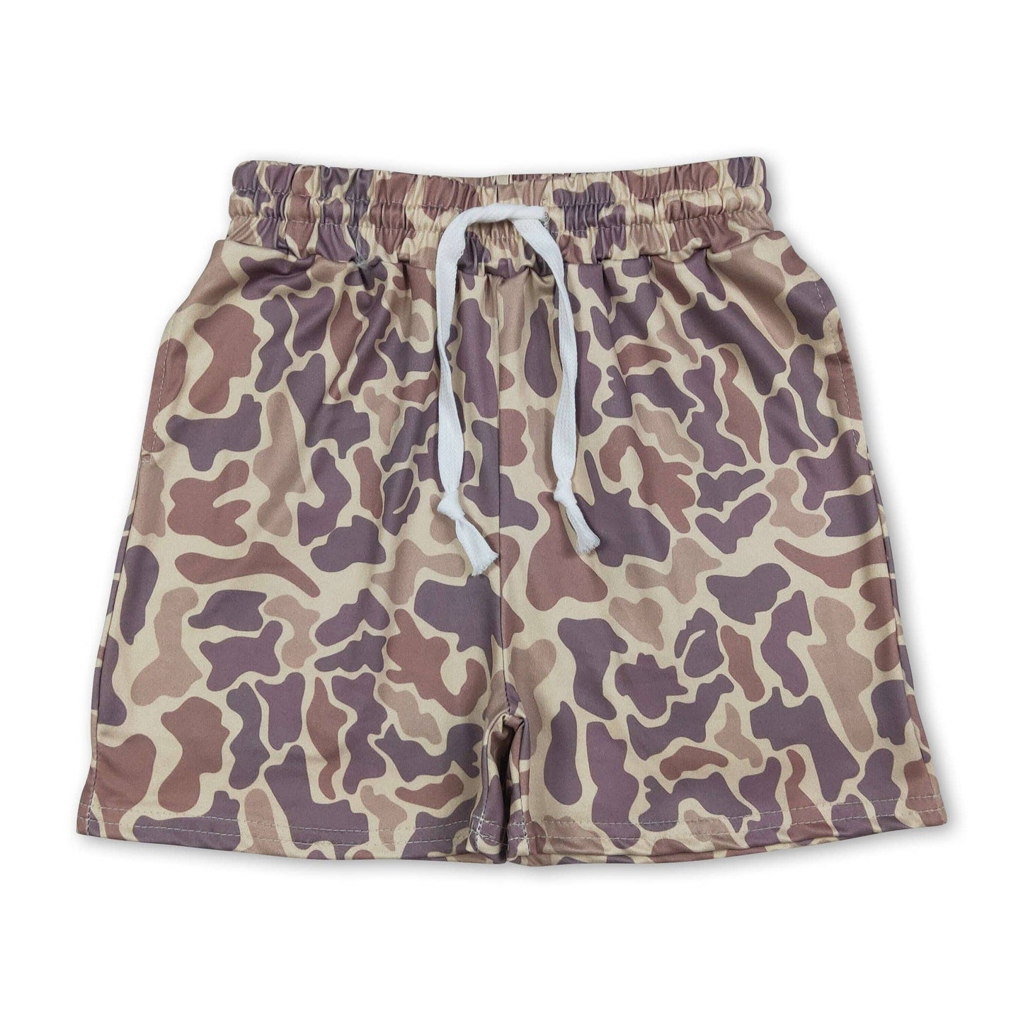 Youth Khaki Camo Shorts w/Pockets
