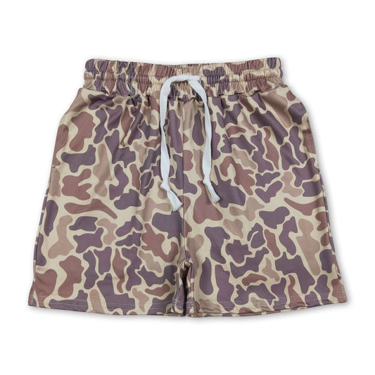 Youth Khaki Camo Shorts w/Pockets