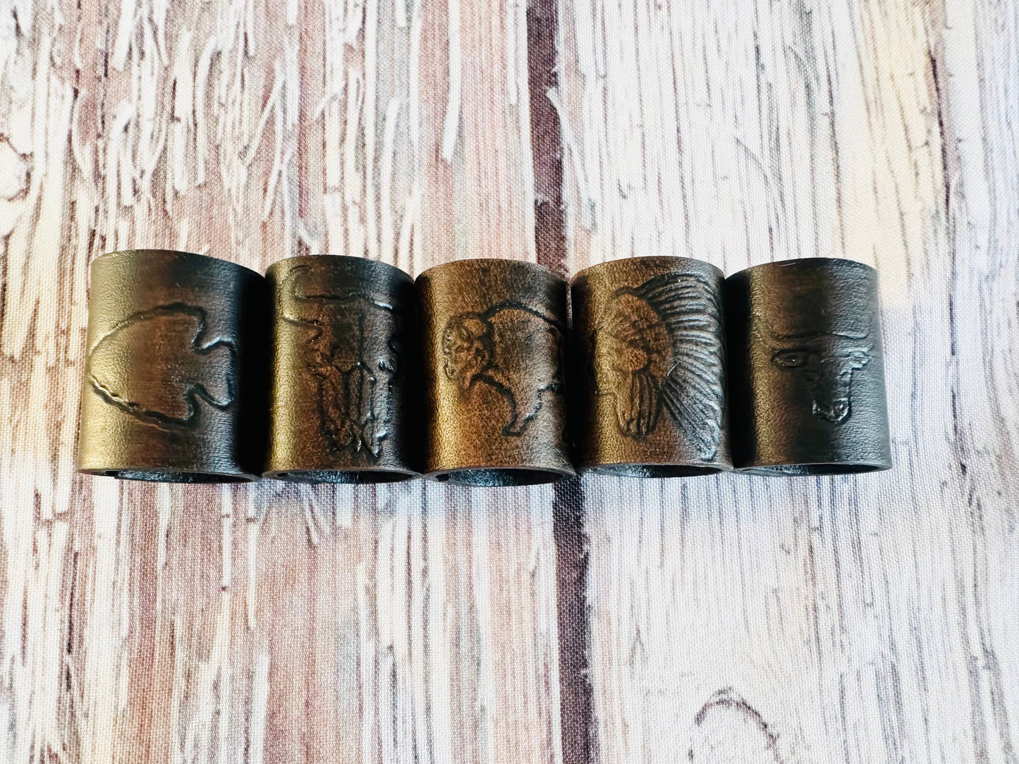 Leather Bandana Slides