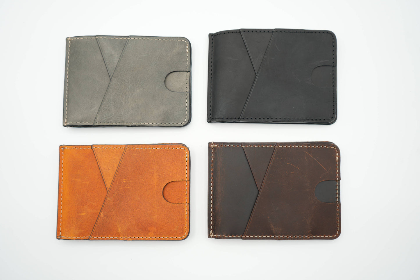 American Leather Goods - Leather Money Clip Wallet for Men, Bill Clip, Slim Wallet