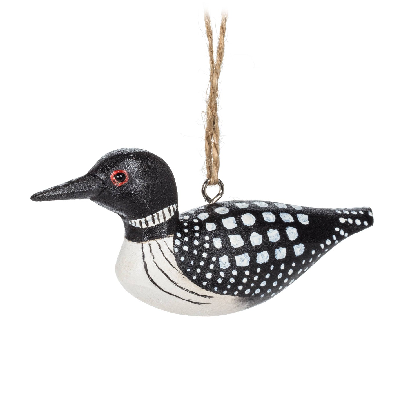 Loon Carved Ornament-4"L-1776