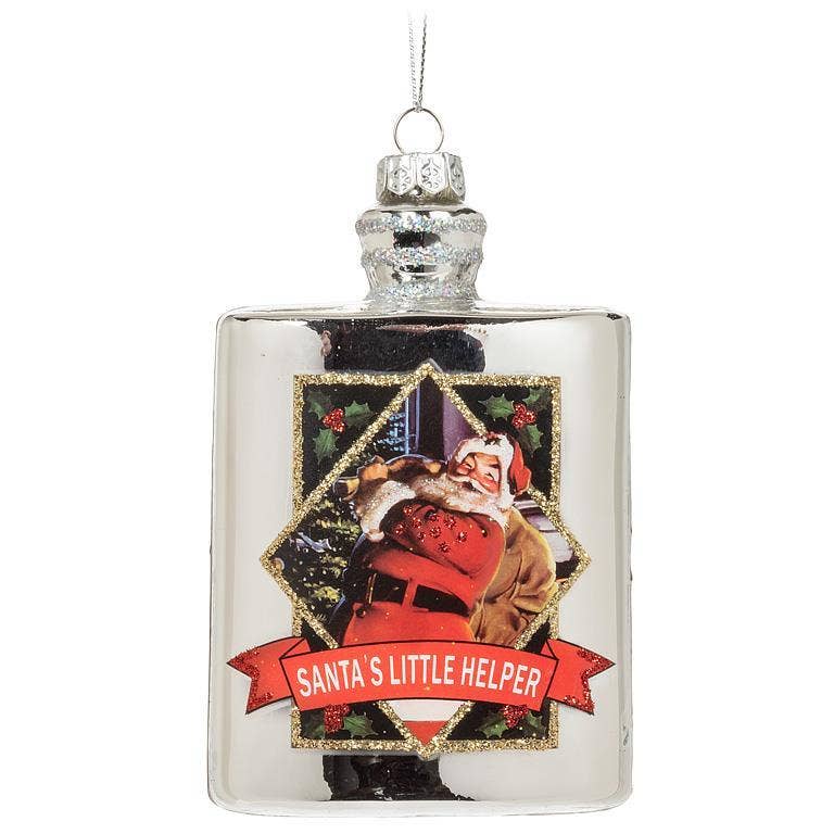 Santa Flask Ornament