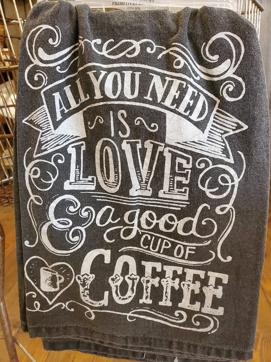 All You Need Is Love & Coffee Towel