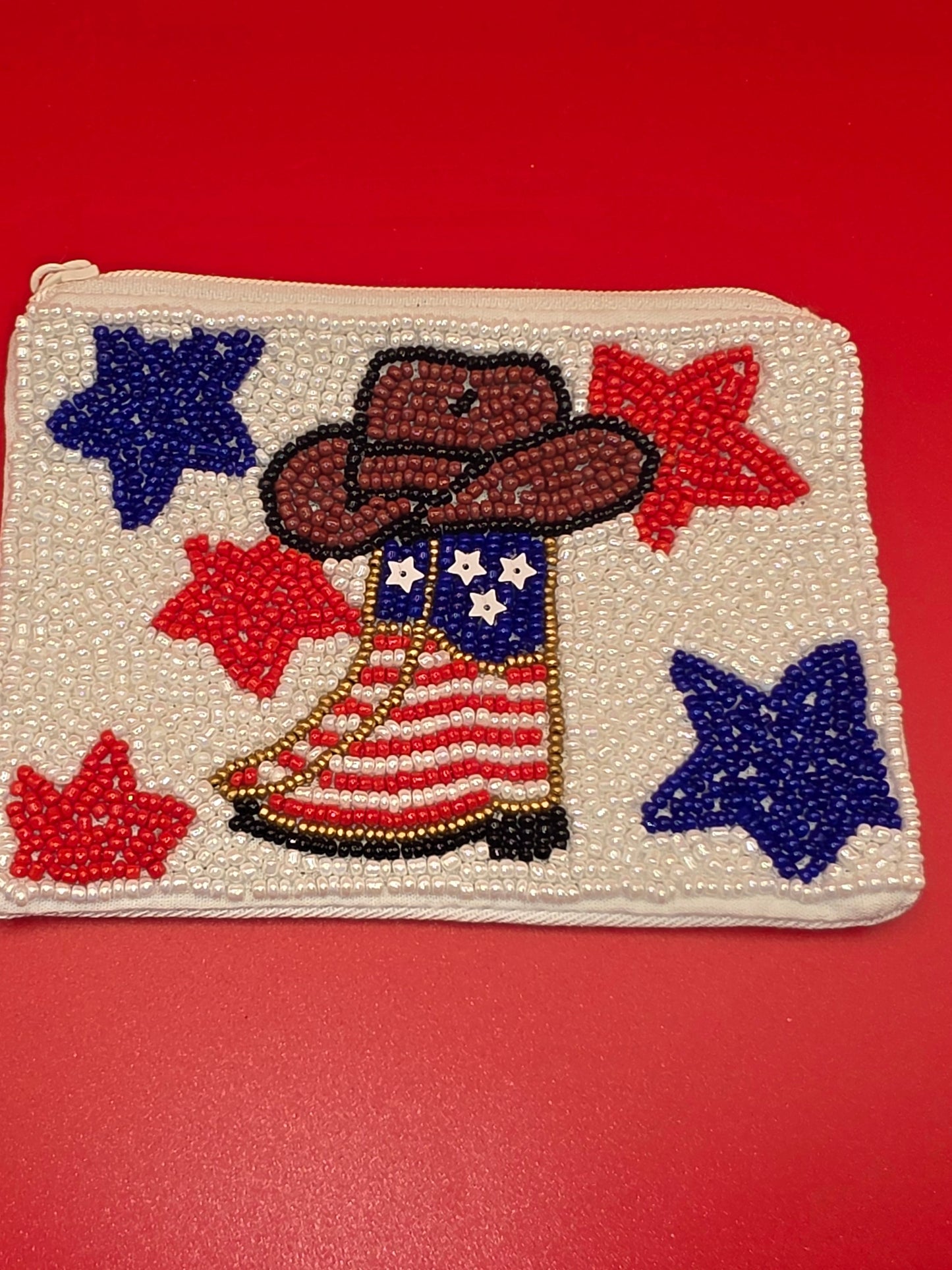 Beaded Patriotic Coin Pouch | Timber and Tweed Outfitters