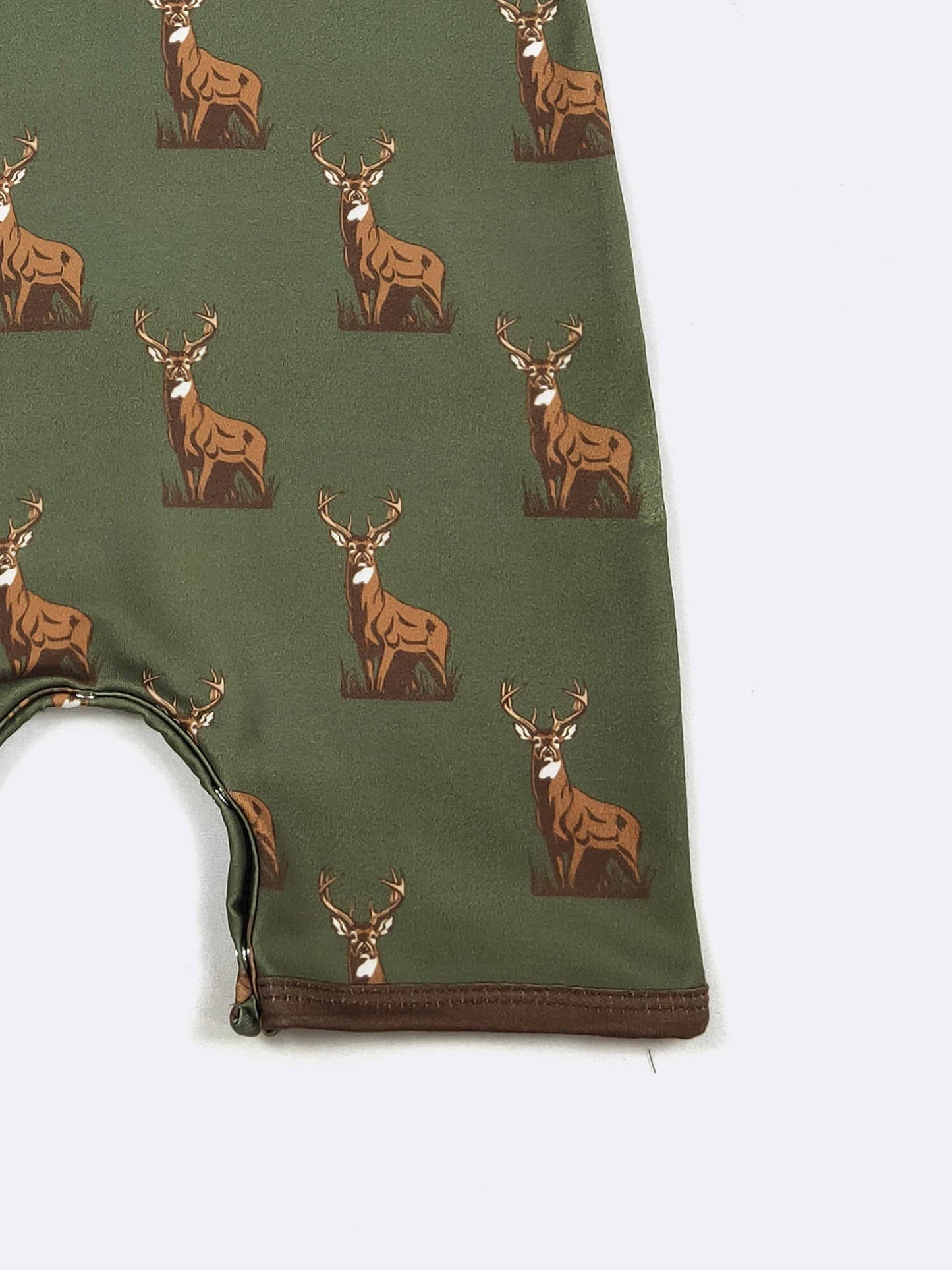 Hunter Green Buck Boy Romper