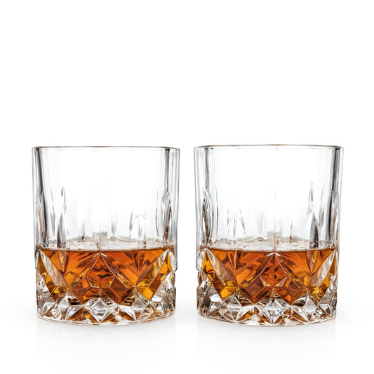 Admiral™ Stemless Crystal Lowball Tumblers Set | Viski