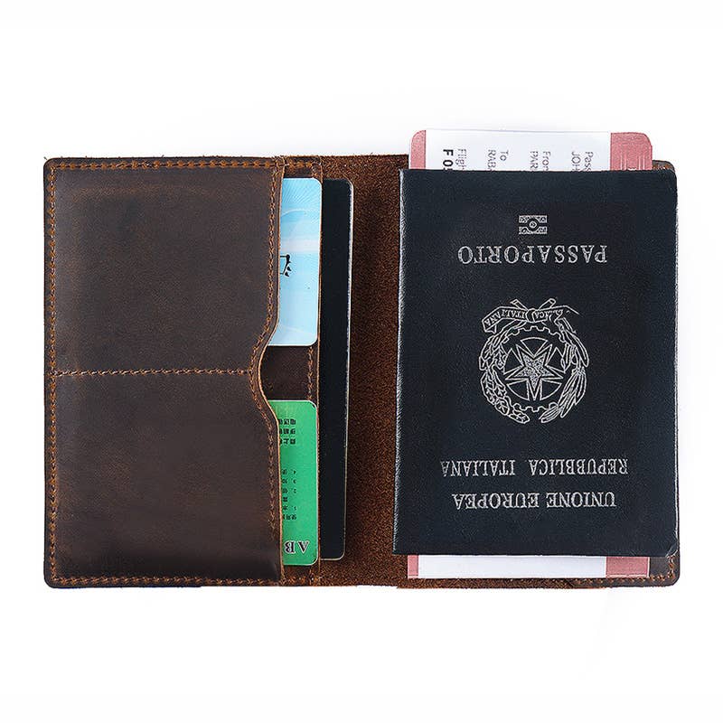 Black Genuine Leather Passport Holder Case | American Leather