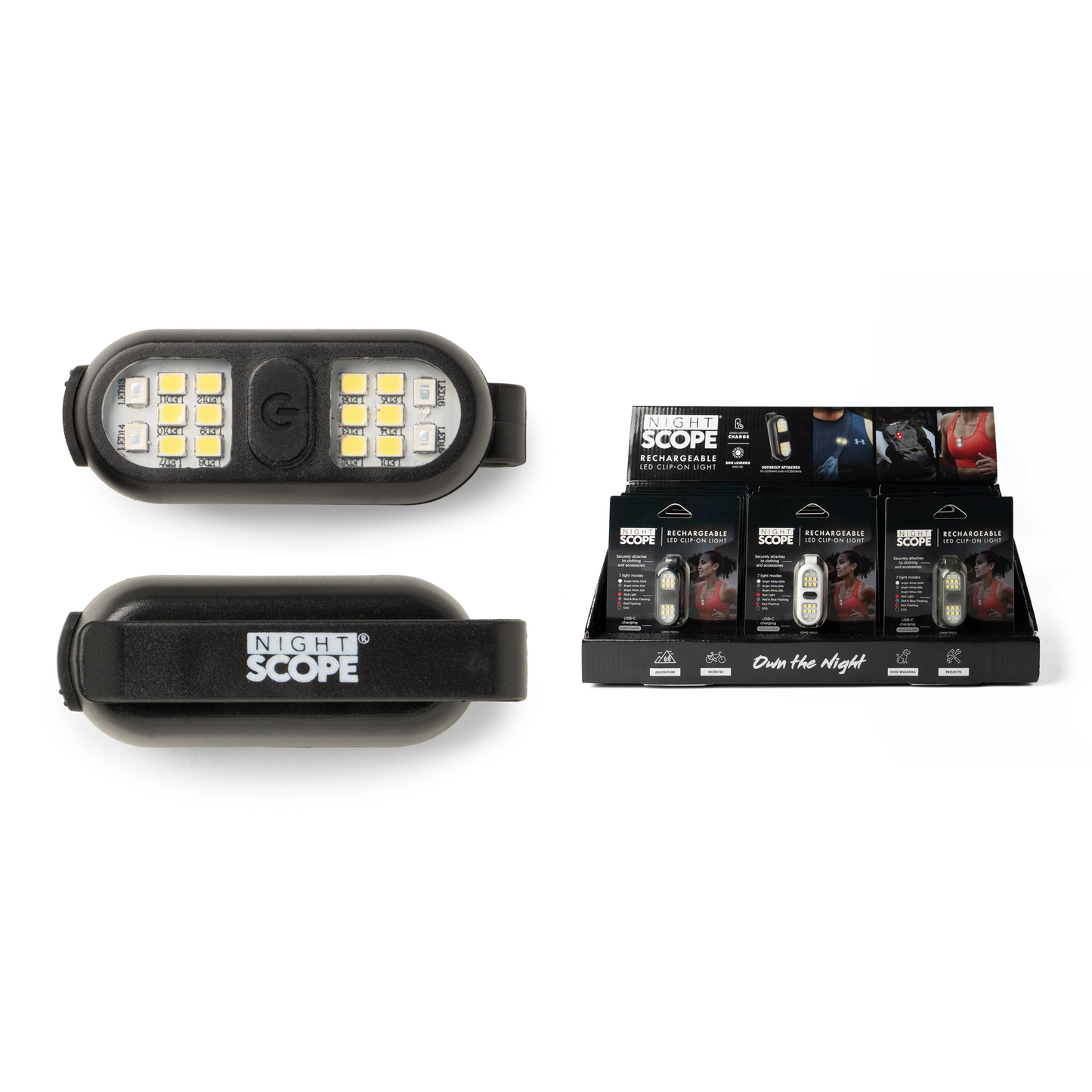 Night Scope Nova Rechargeable LED Clip-On Light