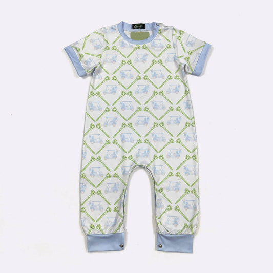 Tee Time Boy Romper | Clover Cottage