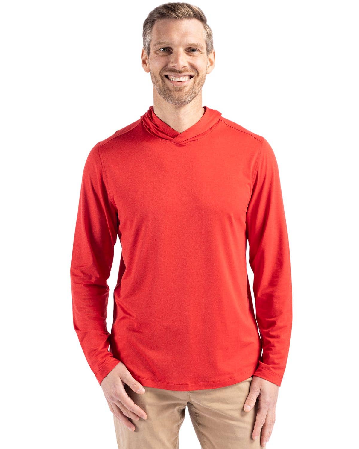 Cutter & Buck Coastline Eco Recycled Mens Hooded Shirt: College Purple / XL / MCK01330