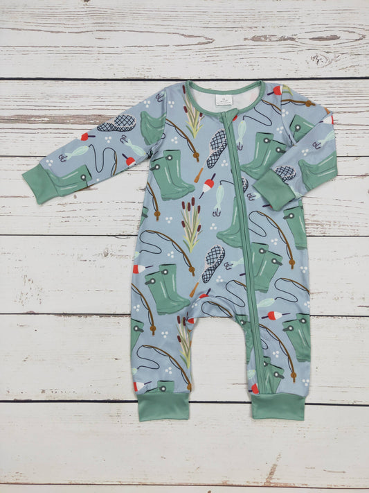 Boy Fish Print Onsie | SK