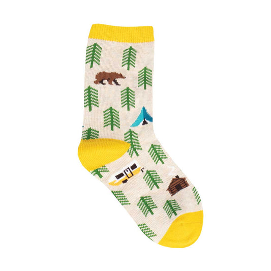 Bear In The Woods Youth Socks | Socksmith