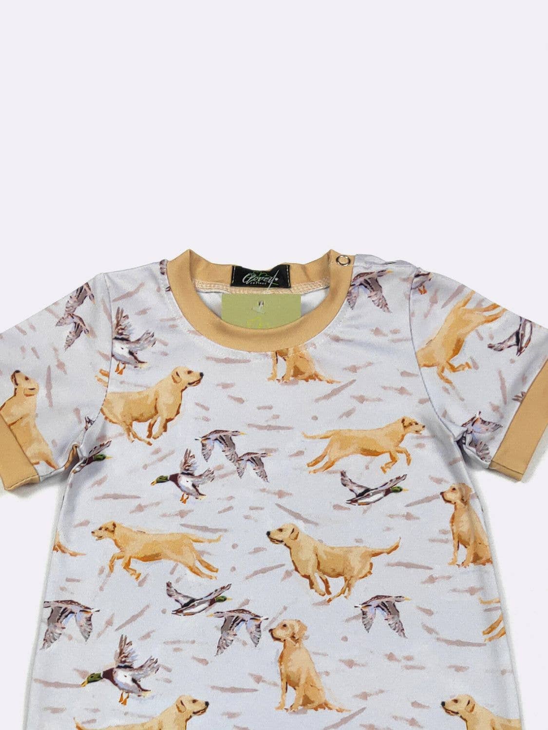Retriever Boy Romper | Clover Cottage