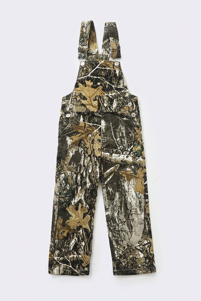 Kids Leaves Print Denim Overalls | sassy kids palace