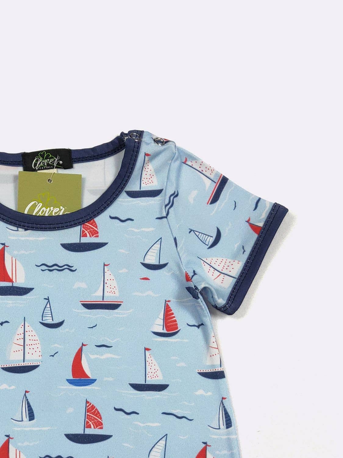 Sail Away Boy Romper | Clover Cottage