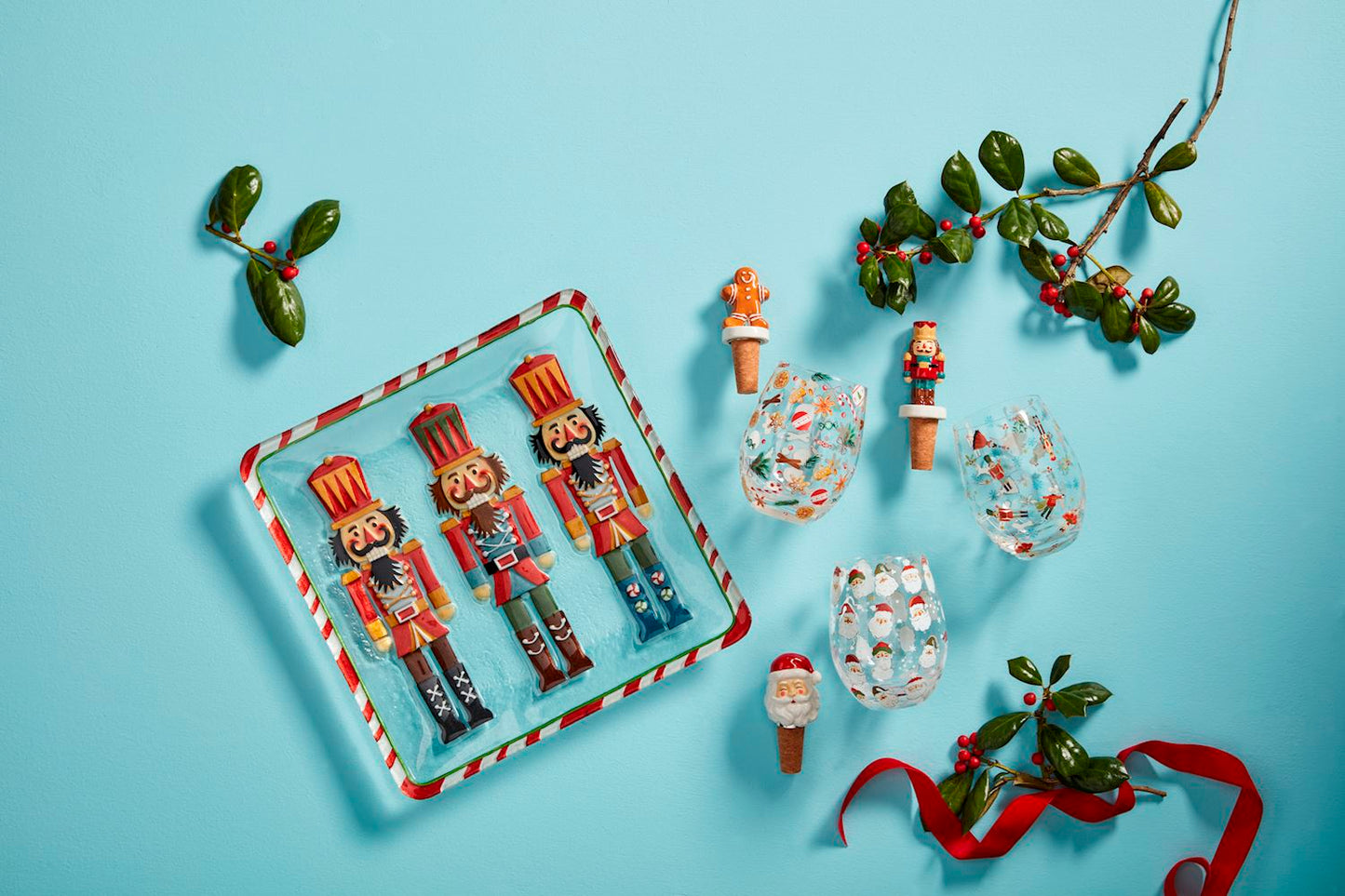 Nutcracker Glass Platter | Mud Pie